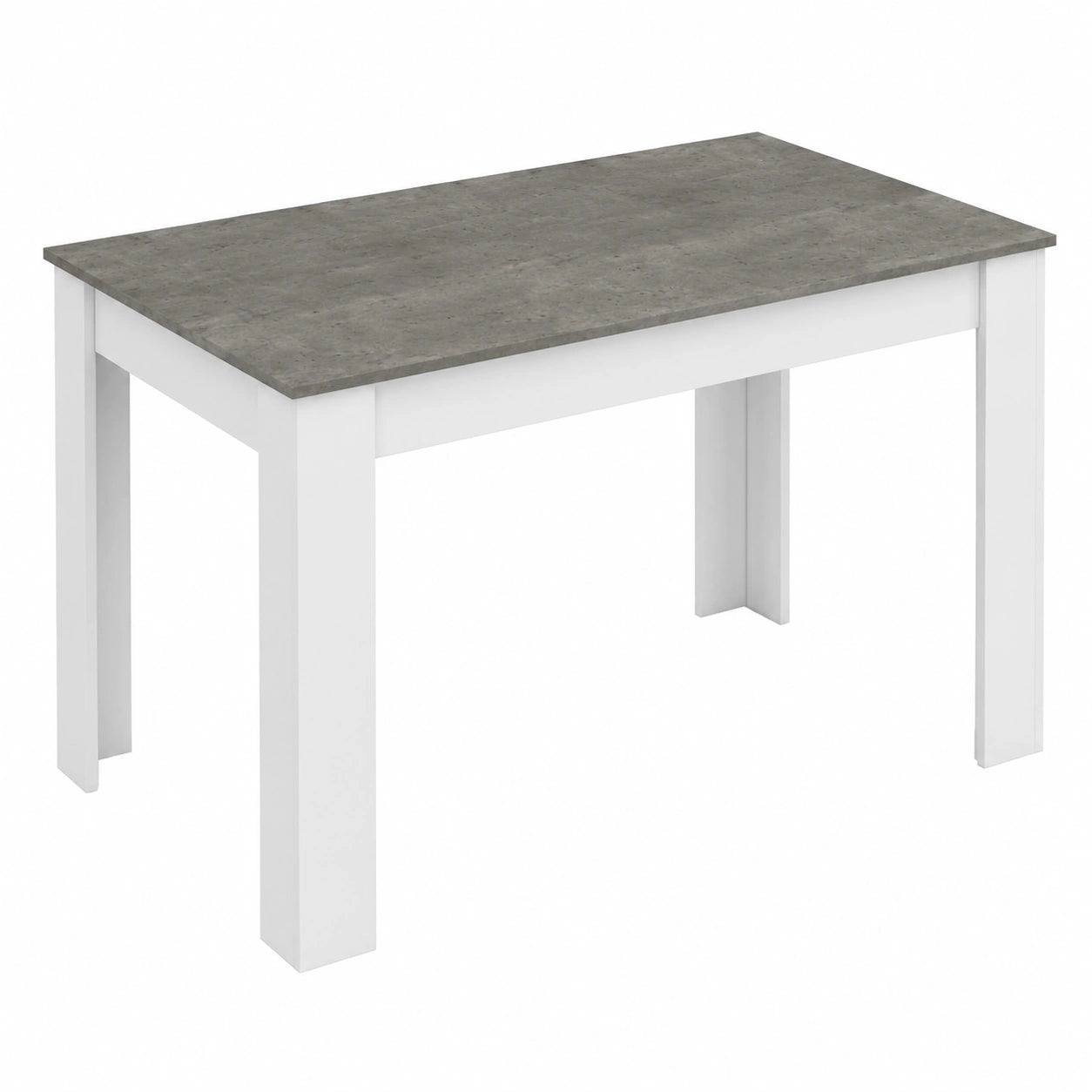 table-a-manger-rectangulaire-4-personnes-blanche-avec-plateau-effet-beton-eavgi10192cq